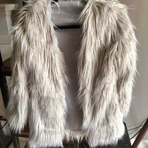 Grey Faux Fur Coat